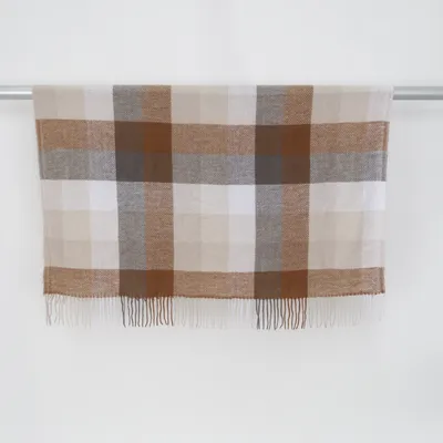 Pläd (Brun, Flerfärgad) Polyester