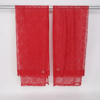 Gordijn aan roede (Rood) van Jotex Polyester