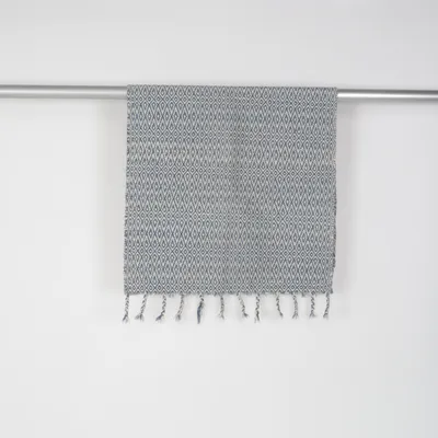 Vävd matta (Blå, Vit)