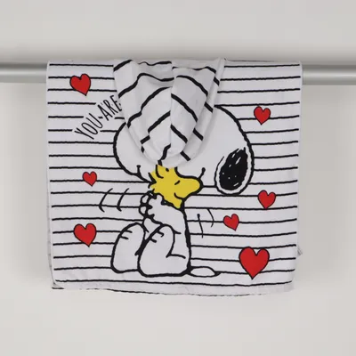 Strandlaken (Wit, Zwart, Meerkleurig) van Peanuts Polyester