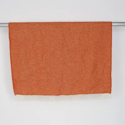 Filt (Orange, Vit) från Klippan Ull