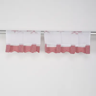 Gardinkappa (Vit, Röd) från BPC Bonprix Collection Polyester