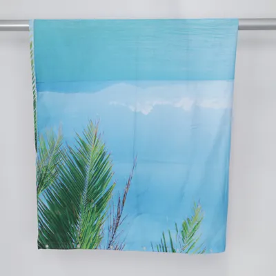 Øjenlågsgardin (Blå, Flerfarvet) fra Livarno Polyester