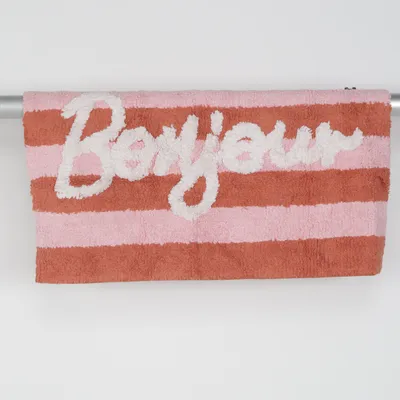 Badrumsmatta (Rosa, Brun, Vit) från Novitesse Bomull