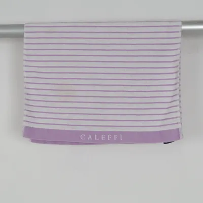 Bath towel (White, Purple) from Caleffi Cotton, Polyester
