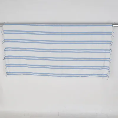 Strandhandduk (Blå, Vit) från H&M Home Bomull