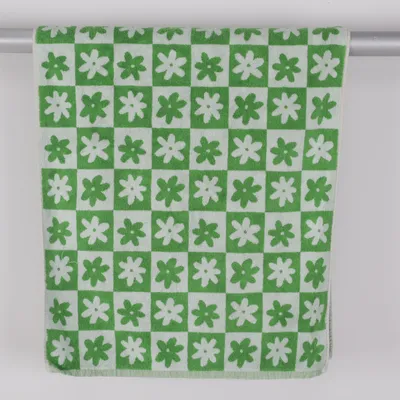 Serviette (Vert, Blanc) de KJP Coton biologique