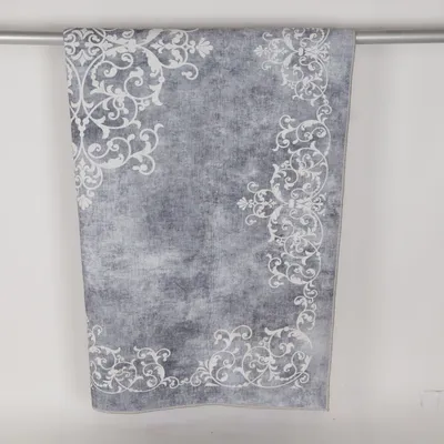 Short pile rug (Gray, White)