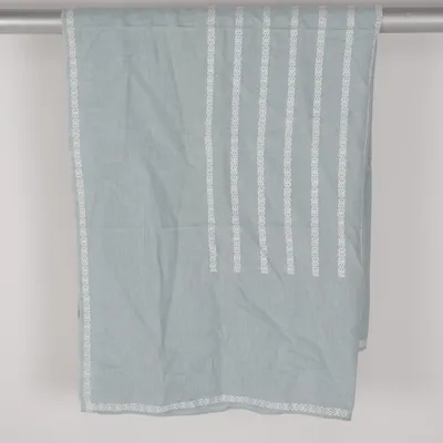 Nappe de table (Bleu, Blanc) Lin