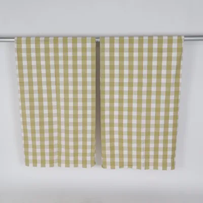 Rideau passe tringle (Vert, Blanc)