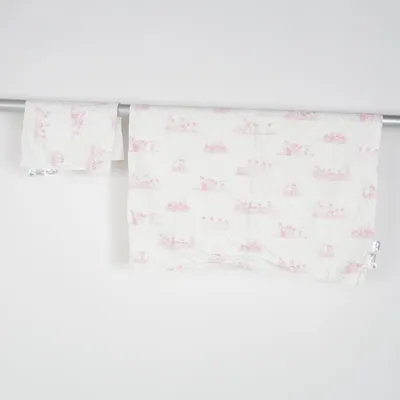 Bed set (White, Pink) from Elsa Beskow Cotton