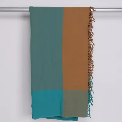 Överkast (Blå, Brun, Flerfärgad) från Fabindia Bomull