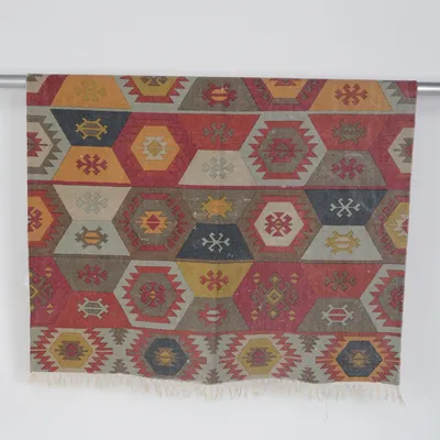 Vävd matta (Orientalisk ) från Indiska Akryl, Bomull, Polyester, Viskos