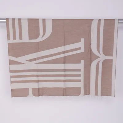 Plaid (Beige) from Bernadotte & Kylberg Cashmere, Merino wool
