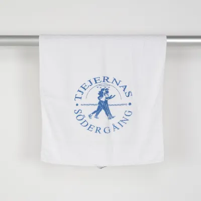 Towel (White, Blue) from Perzoni Cotton