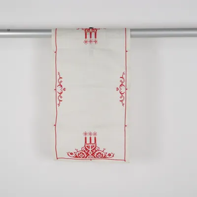 Chemin de table (Beige, Rouge)