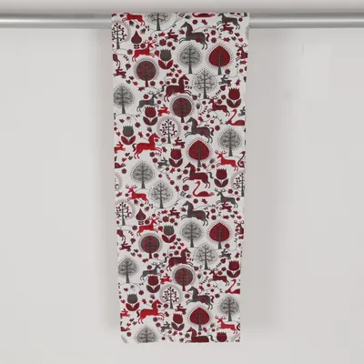 Table runner (White, Red, Gray) from Hemtex Cotton