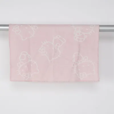 Deken (Roze, Wit) van Klippan Katoen