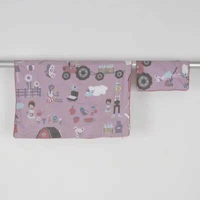 Parure de lit (Violet, Multicolore) de Sebra Coton