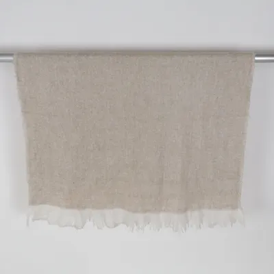 Blanket (Beige) from Natures Collection Acrylic, Polyester, Wool