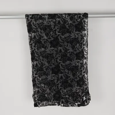 Gordijn aan roede (Zwart, Grijs) Polyester