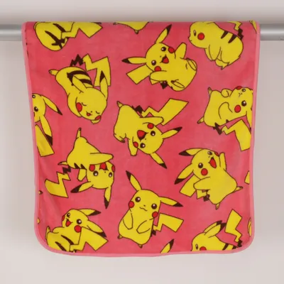 Filt (Rosa, Gul, Flerfärgad) från Pokémon Polyester
