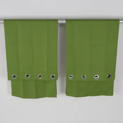 Öljettgardin (Grön) från Deconovo Polyester