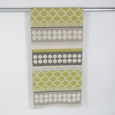 Vävd matta (Grön, Grå, Vit) från Pappelina