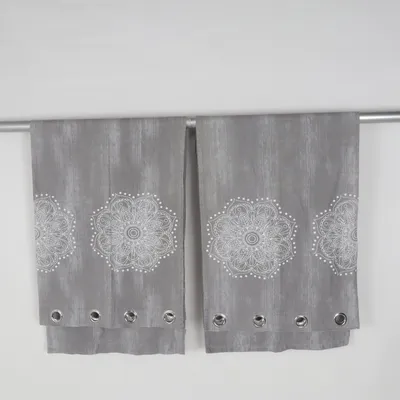 Eyelet curtain (Gray) from Jotex Cotton