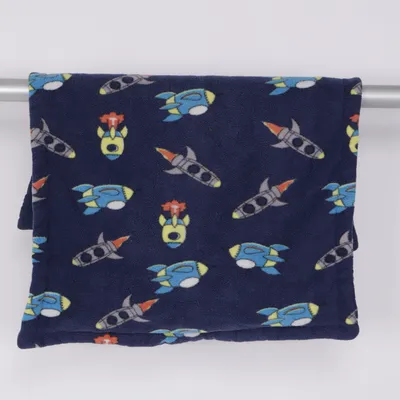 Short pile rug (Blue, Multicolored) from Wibra Cotton, Polyester