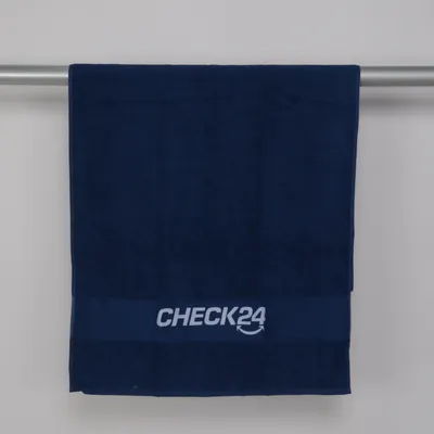 Bath towel (Blue) from Check 24 Cotton