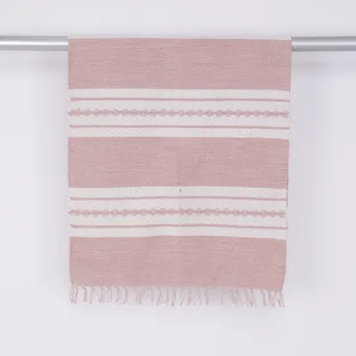 Long pile rug (White, Pink) from Star Collection Cotton