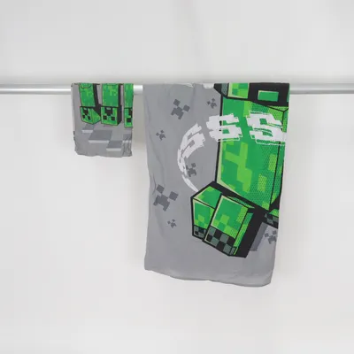 Duvet cover (Gray, Green, Multicolored) from Minecraft