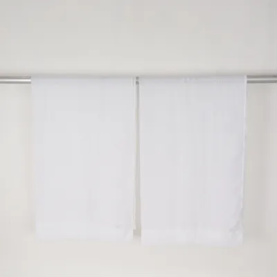 Rideau passe tringle (Blanc) de Saga Polyester