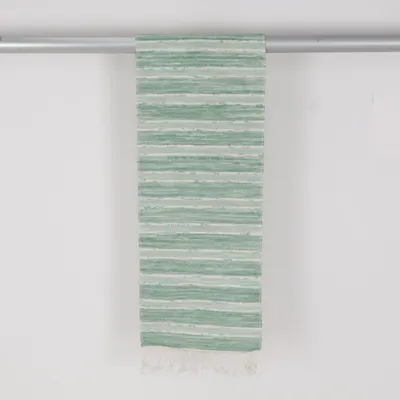 Rag rug (Green, White)