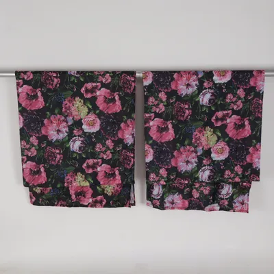 Duschdraperi (Svart, Rosa, Flerfärgad) Polyester