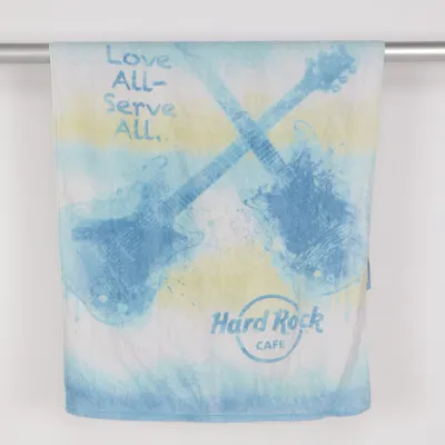 Handduk (Blå, Vit, Flerfärgad) från Hard Rock Cafe
