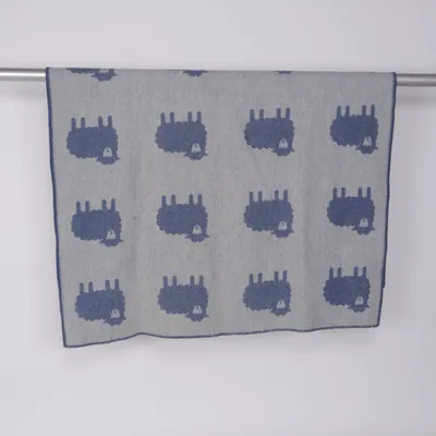 Filt (Blå, Vit) från Klippan