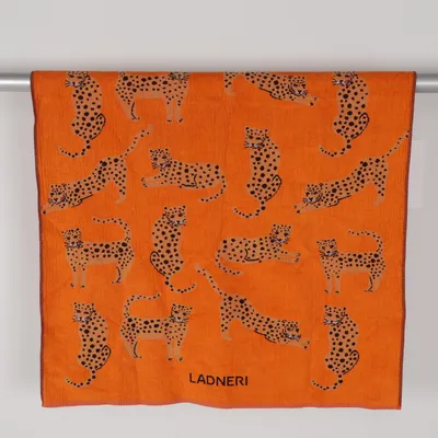 Serviette de plage (Orange, Marron, Noir) de Lasa Coton
