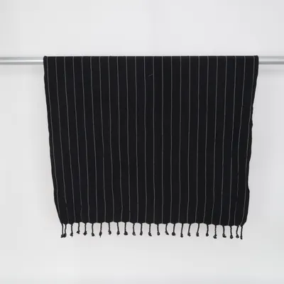 Sengetæppe (Sort, Hvid) fra H&M Home Bomuld, Linned