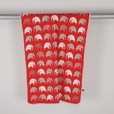 Babydecke (Rot, Weiß, Grau) von Littlephant Baumwolle