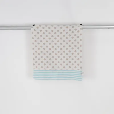 Baby blanket (Blue, Beige, White) from David Fussenegger Cotton, Viscose