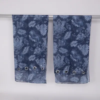 Öljettgardin (Blå, Vit) från Form Living Polyester