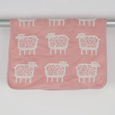 Babyfilt (Rosa, Vit) från Klippan Ekologisk bomull