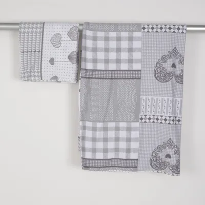 Bäddset (Grå, Vit) från Livarno Home Polyester