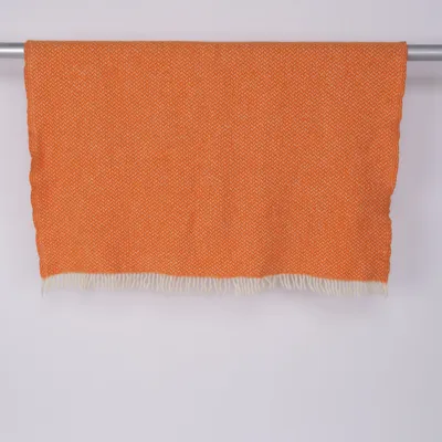 Pläd (Orange, Vit) från Klippan Ull