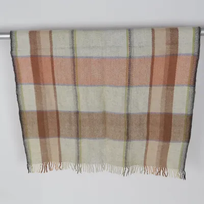 Plaid (Beige, Marron, Multicolore) Laine