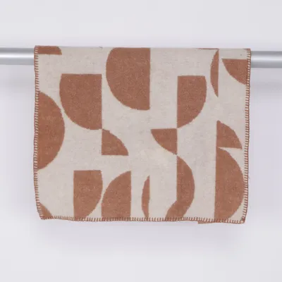 Blanket (Brown, Beige) from Granit Wool