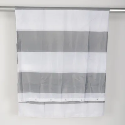 Rideau de douche (Gris, Blanc)