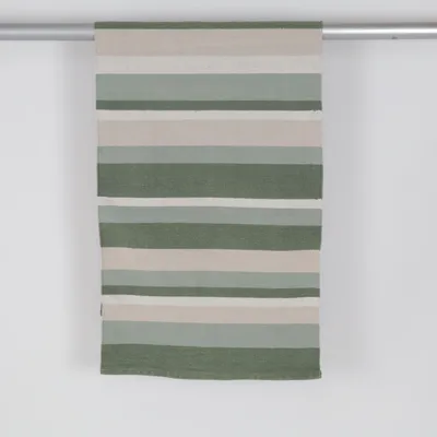 Tapis tissé (Vert, Beige, Blanc)